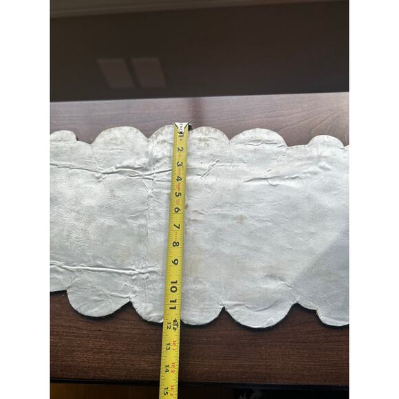 Pier 1 Hand Beaded Table Runner White Silver Luxury Tableware 12x39” - Picture 16 of 16